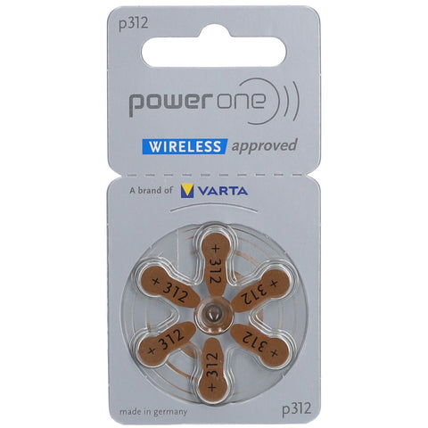 Vielstedter Elektronik Powerone 312 Hörgerätebatterien (6 Stück)