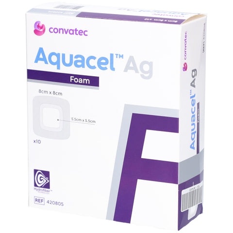 AQUACEL Ag mousse adhésive 8x8 (10 pièces)