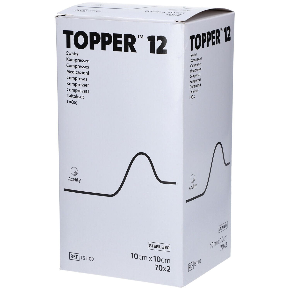 TOPPER® 12 compresses stériles 10 x 10 cm — 70x2 pièces