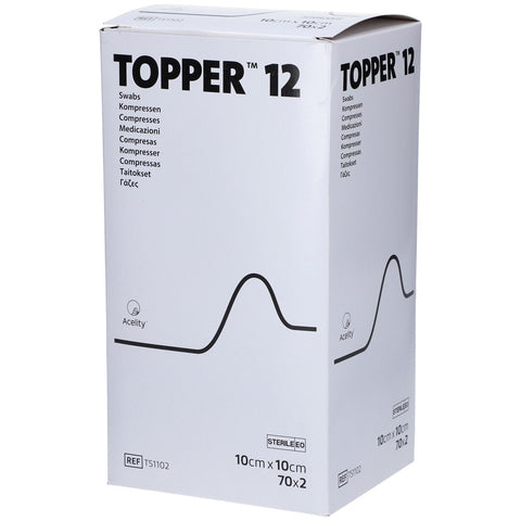 TOPPER® 12 compresses stériles 10 x 10 cm — 70x2 pièces