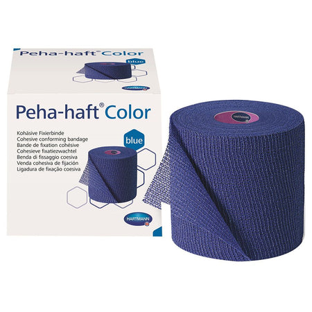 Peha-haft® Color bande de fixation sans latex bleue (6 cm x 20 m)