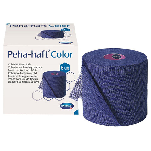 Peha-haft® Color latexfreie Fixierbinde blau (6 cm x 20 m)
