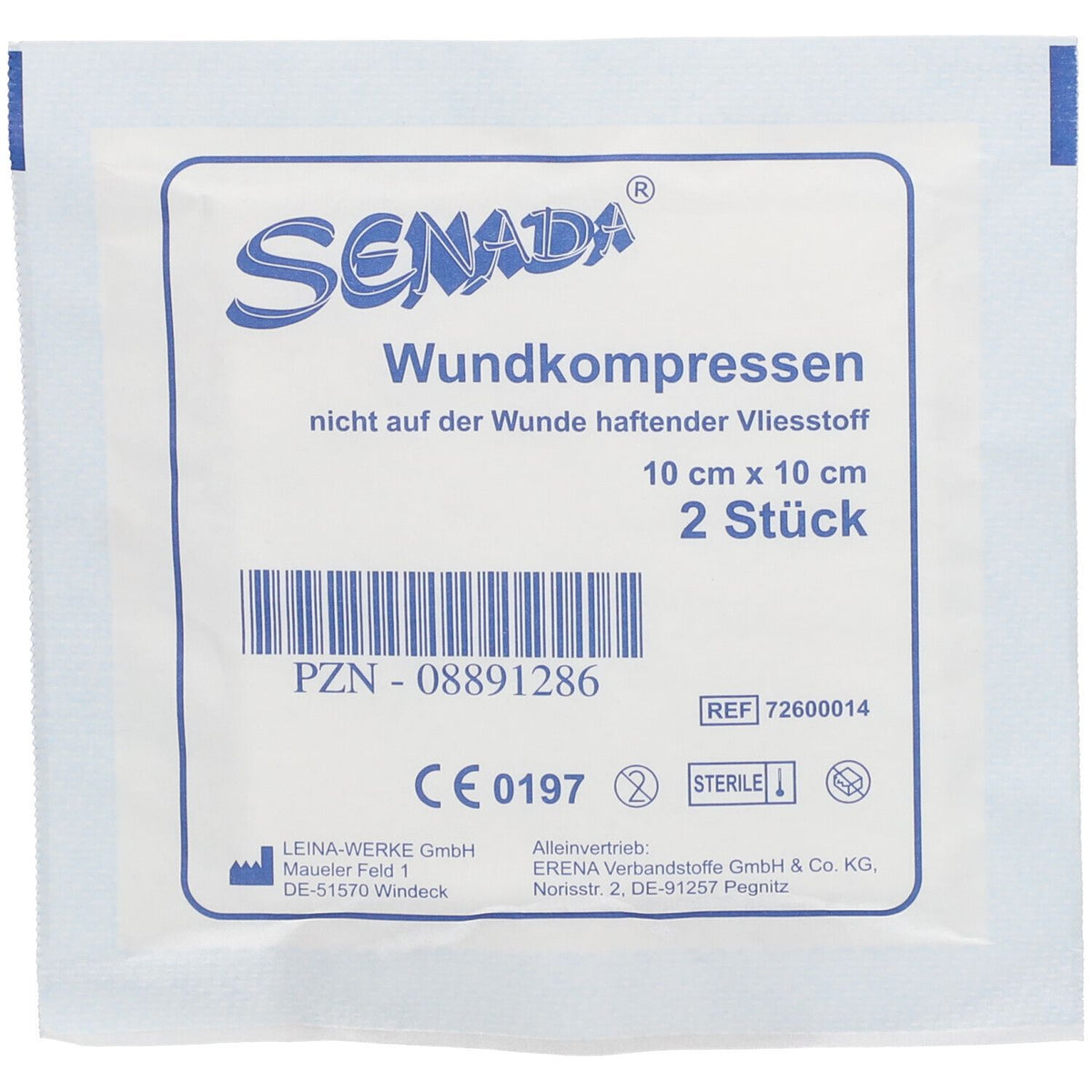 Compresses pour plaies Erena 10 x 10 cm, stériles