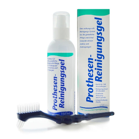 KK Gel nettoyant pour prothèses dentaires avec brosse (150 ml)