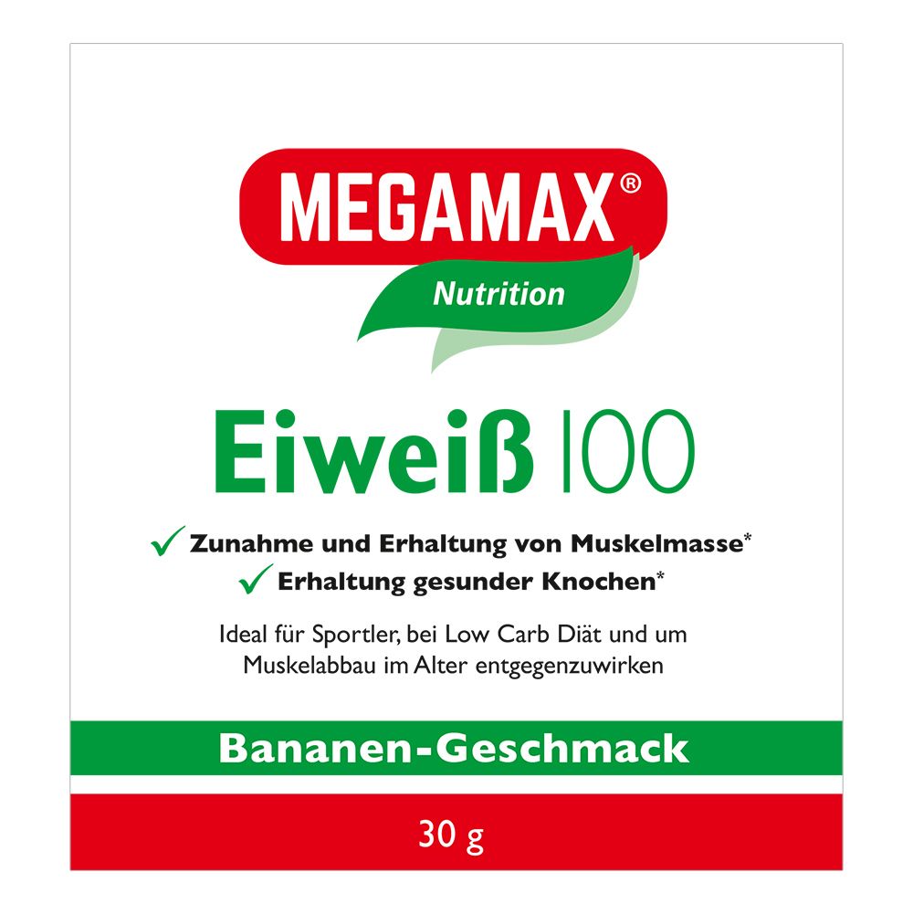 MEGAMAX Basic & Active protéines 100 goût banane (30 g)
