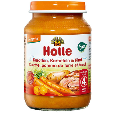 Holle Gläschen Karotte Kartoffel mit Rind ab 4 Monaten 190g