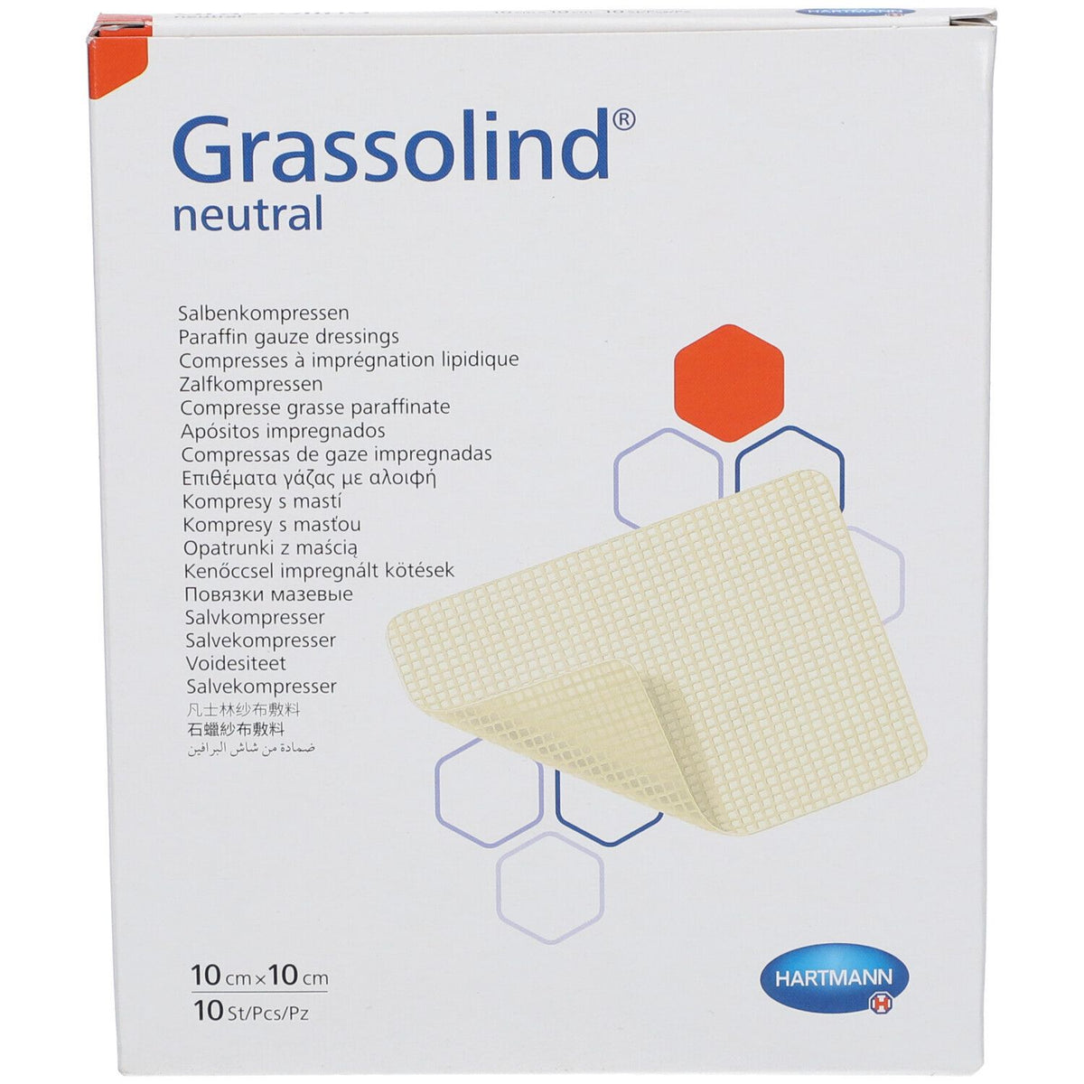 Grassolind neutral compresses de pommade (10 cm x 10 cm)