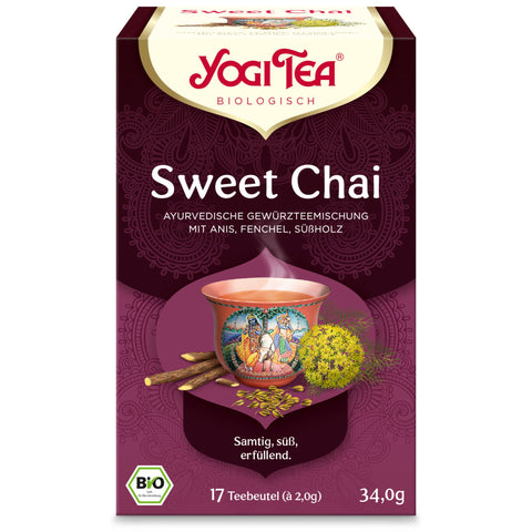 YOGI TEA® Sweet Chai, thé bio aux épices et aux herbes (17x2 g)