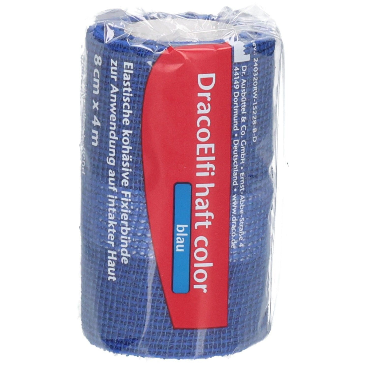 DRACOELFI haft color bande de fixation 8 cm x 4 m bleu