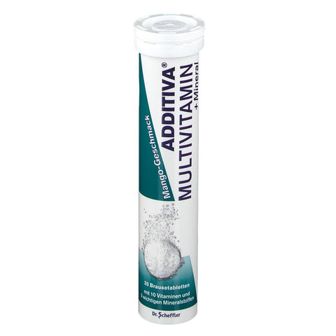 ADDITIVA® Multivitamines + Minéraux comprimés effervescents goût mangue (20 pièces)