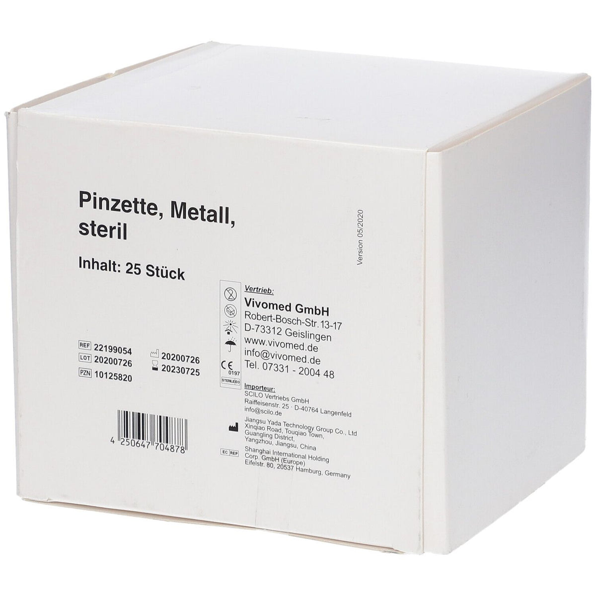 Pincette stérile à usage unique (25 pièces)