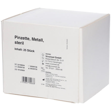 Pincette stérile à usage unique (25 pièces)
