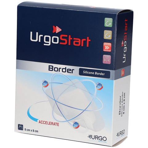 Urgo Urgostart Border 8x8 cm Schaumverband (10 Stück)
