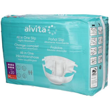 alvita® All-in-One culottes d'incontinence Maxi Medium nuit (20 pièces)