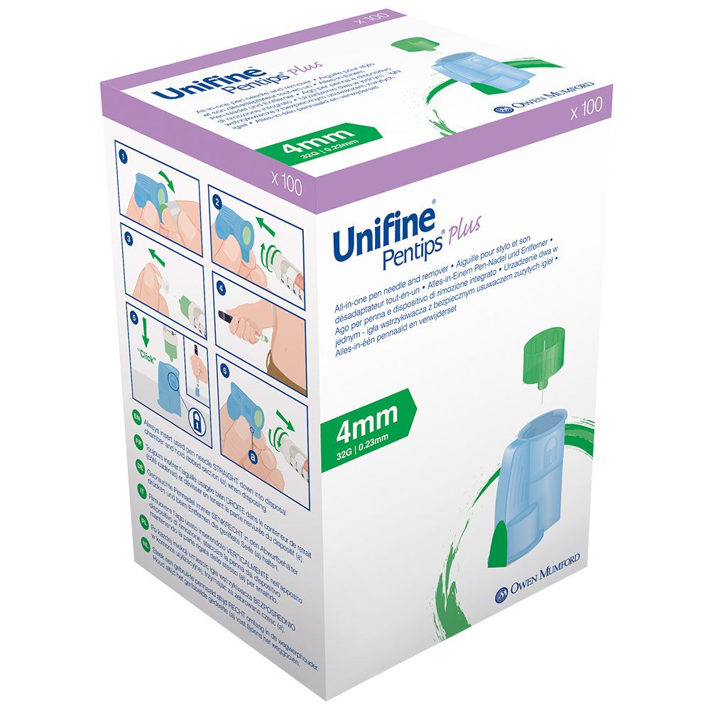 Unifine® Pentips® aiguilles pour stylo 31 G 4 mm (100 pièces)