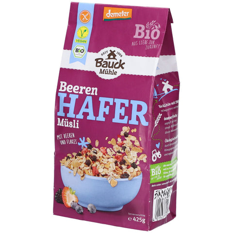Bauckhof muesli d'avoine aux baies, sans gluten (425 g)