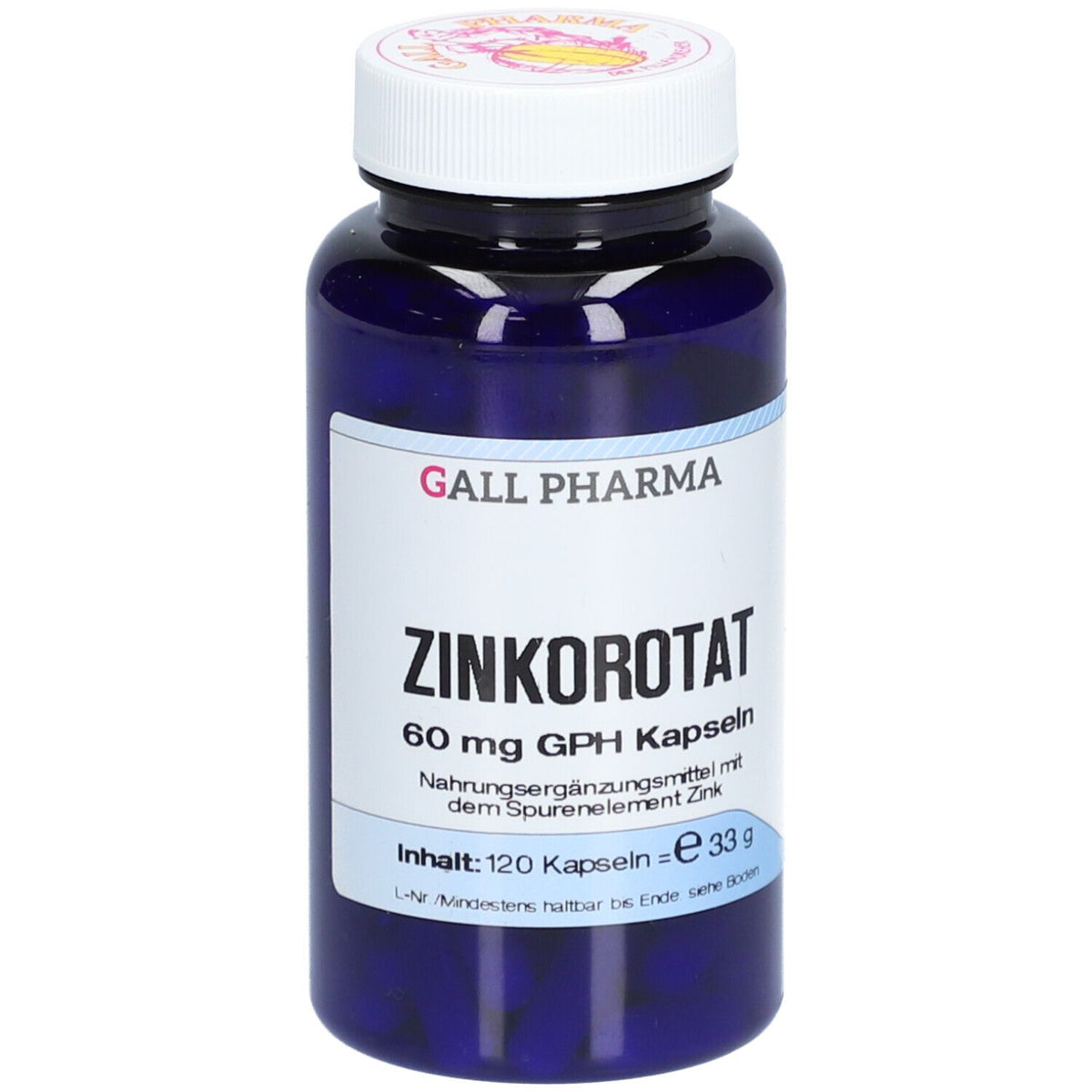 GALL PHARMA Zinkorotat 60 mg GPH gélules (120)