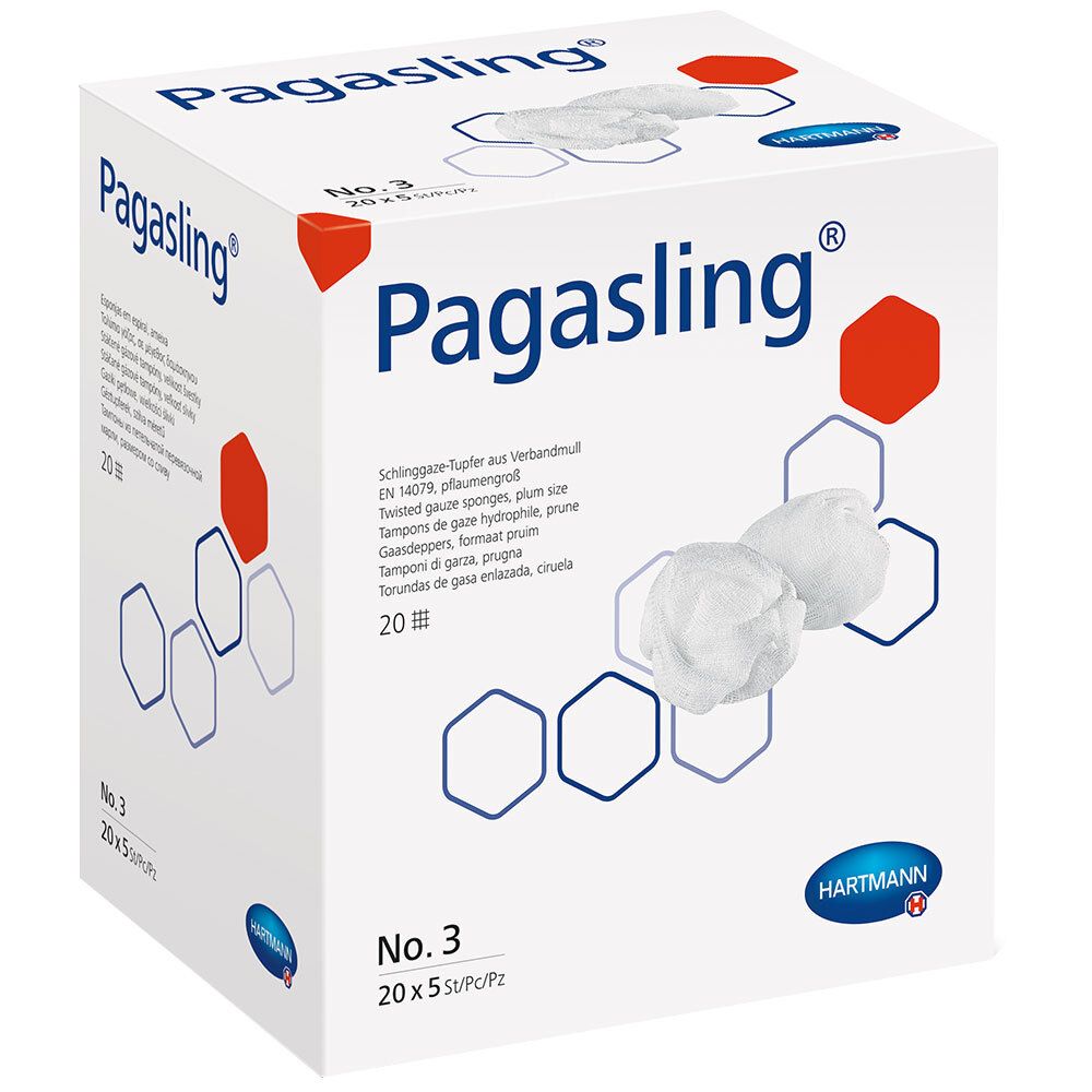 PAGASLING compresses de gaze stériles taille 3 (20x4 pièces)