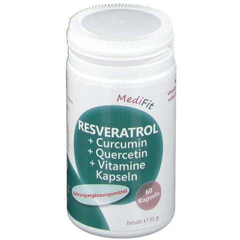 MediFit Resveratrol + Curcumin + Quercetin + Vitamine (60 Kapseln)