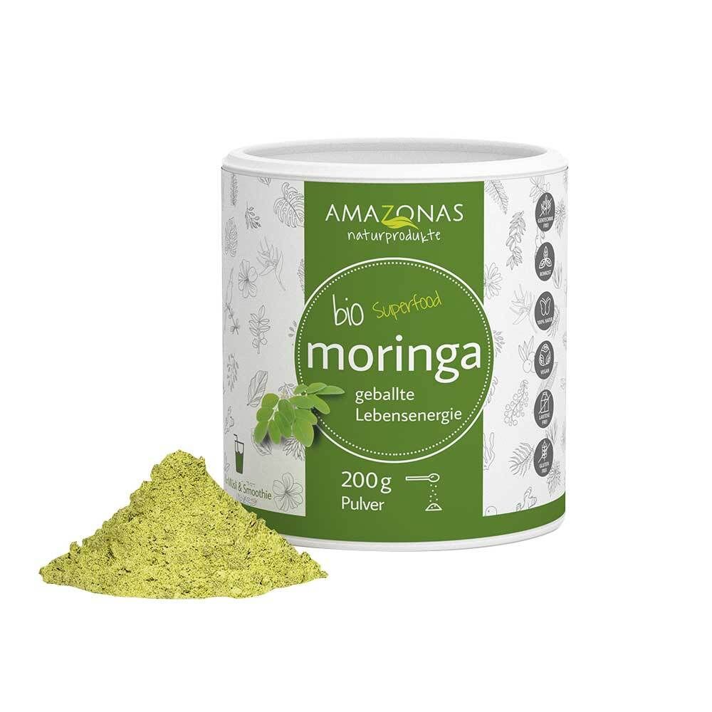 AMAZONAS Bio Moringa poudre de feuilles (200 g)