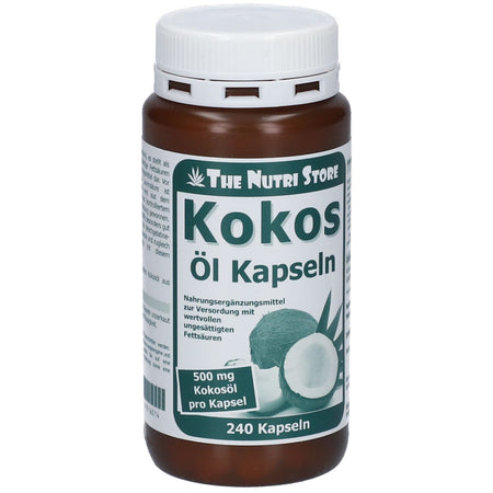 Gélules d'huile de coco 500 mg (240 pièces)