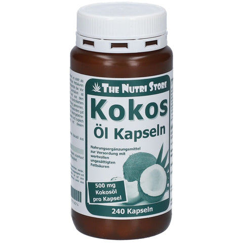 Gélules d'huile de coco 500 mg (240 pièces)