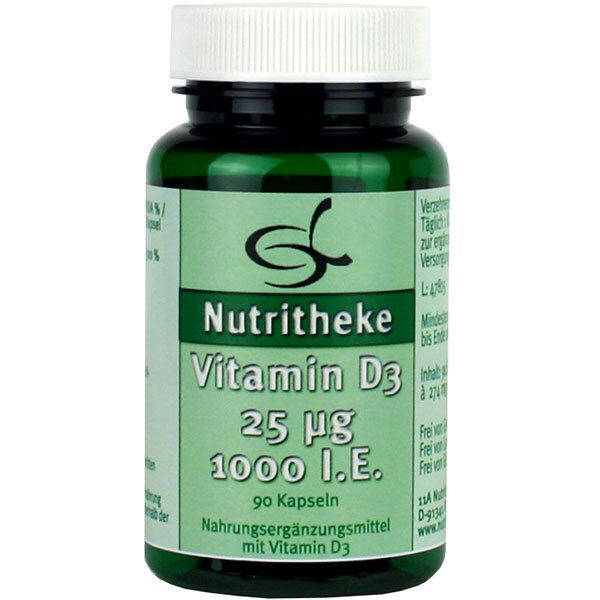 green line NUTRITHEKE Vitamine D3 25 µg 1000 UI (90 gélules)