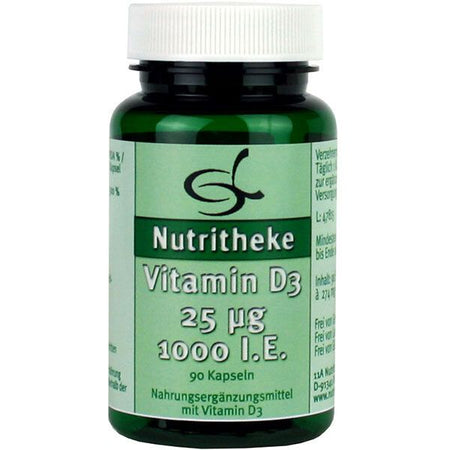 green line NUTRITHEKE Vitamine D3 25 µg 1000 UI (90 gélules)