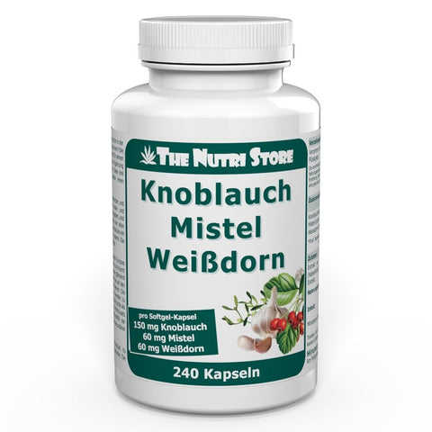 THE NUTRI STORE Knoblauch Mistel Weißdorn Kapseln (240 Kapseln)