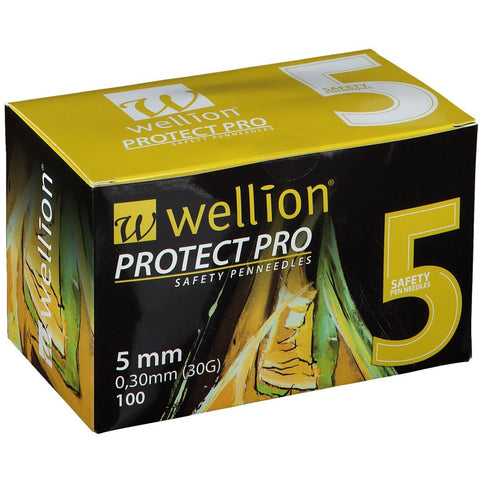 WELLION PROTECT PRO aiguilles de stylo de sécurité 30 G 5 mm (100 pièces)