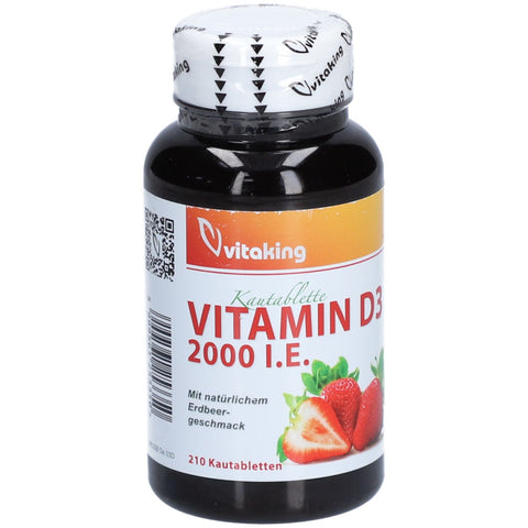vitaking® Vitamin D3 Erdbeere 2000 IE (210 Tabletten)