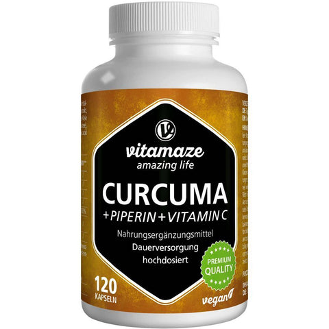 Vitamaze TURMERIC+PIPERINE+Vitamin C vegan (120 pieces)