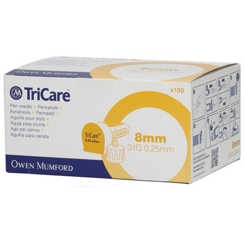 TriCare Pen-Nadeln 8 mm 0,25 mm 31G (100 Stück)