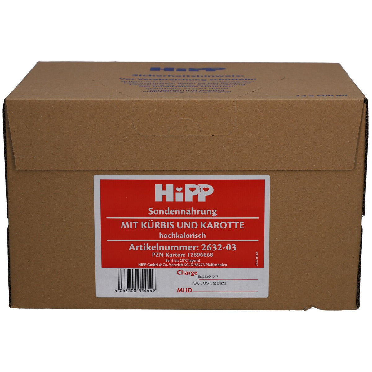 HiPP Alimentation par sonde citrouille & carotte (12x500 ml)