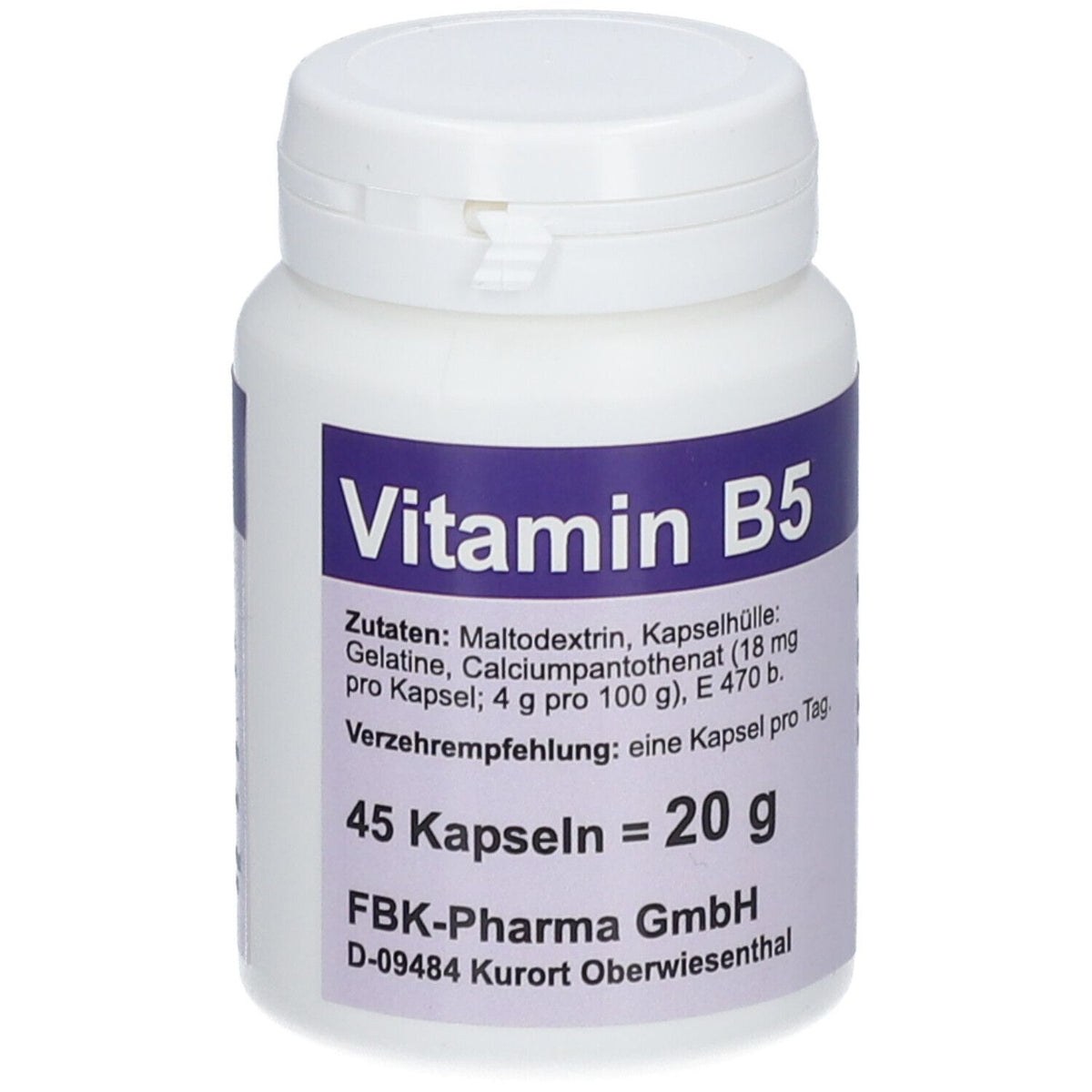 Vitamine B5 (45 pièces)