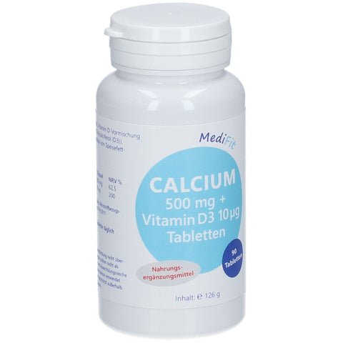 ApoFit Calcium 500 mg + Vitamin D3 10 µg Medif (90 Tabletten)