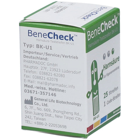 Benecheck Harnsäure-Teststreifen Bk-u1 (1x25 Stück)