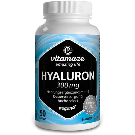 Vitamaze Acide hyaluronique 300 mg haute dose vegan (90 gélules)