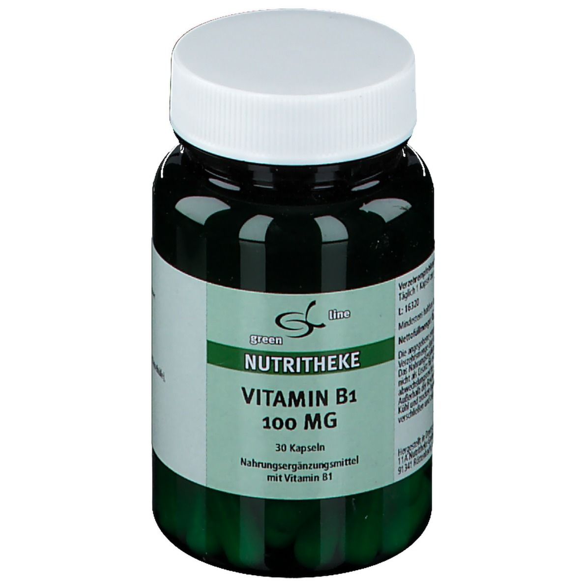 green line NUTRITHEKE Vitamine B1 100 mg - 30 gélules