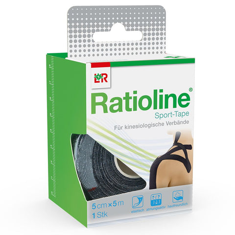 Ratioline sports tape 5 cm x 5 m black