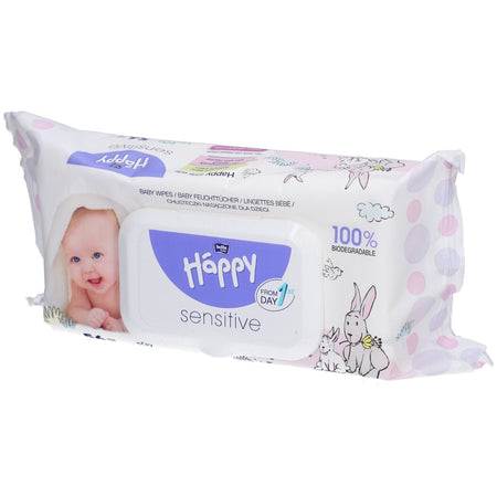 bella Happy lingettes humides Sensitive (56 pièces)