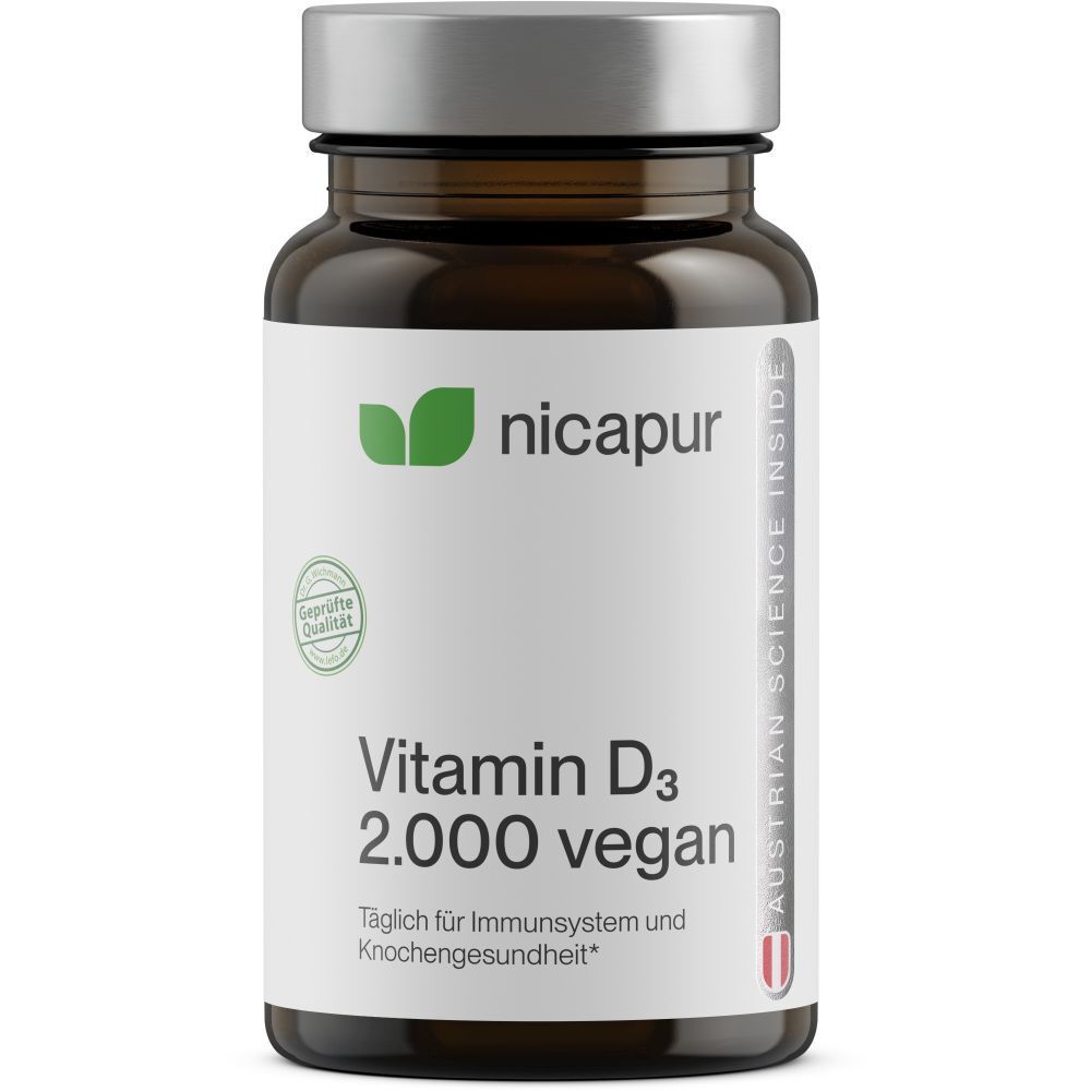 NICApur Vitamine D3 2000 vegan gélules (60 pièces)