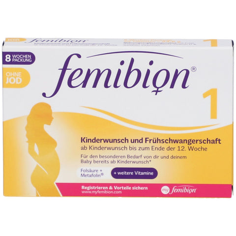 Femibion 1 Kinderwunsch + Frühschwangerschaft ohne Jod (60 Stück)