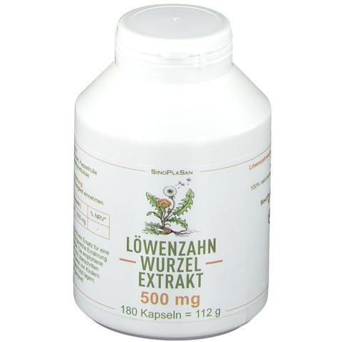 SinoPlaSan Löwenzahnwurzelextrakt 500 mg (180 Kapseln)