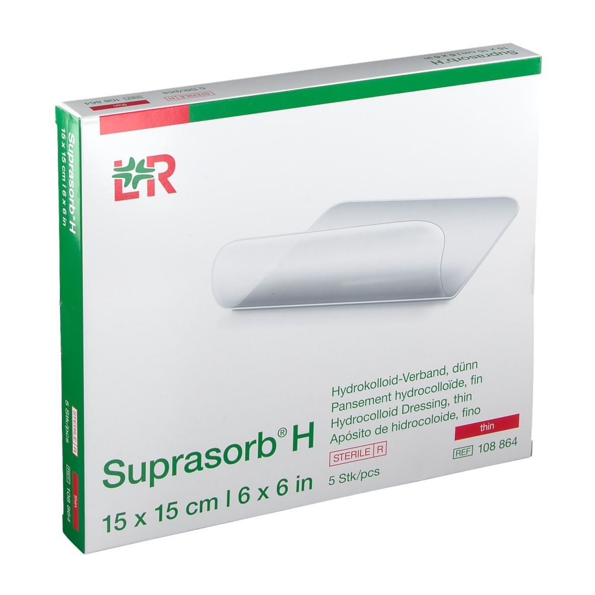 Suprasorb® H pansement hydrocolloïde sacrum (15 x 15 cm, 5 pièces)