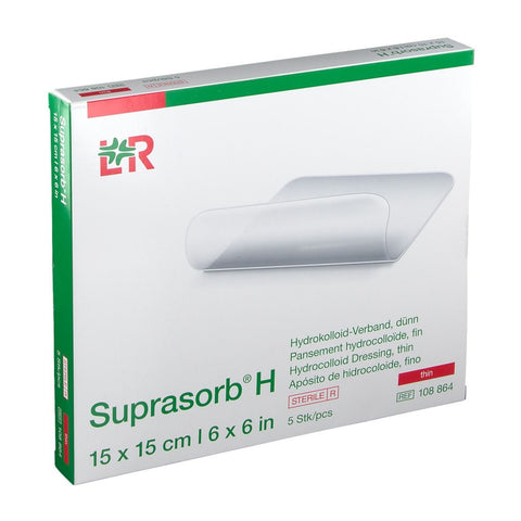 Suprasorb H dünner Hydrokolloidverband 15x15 cm (5 Stück)