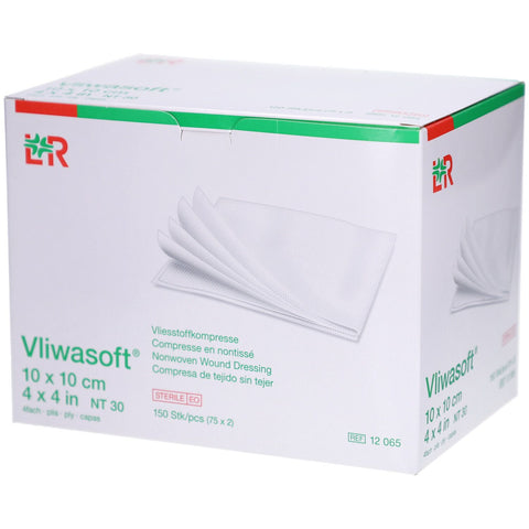 Lohmann & Rauscher Vliwasoft® 10 x 10 cm, stérile, 4 couches — 150 pièces