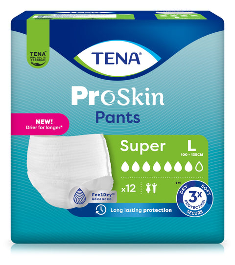 TENA Pants Super Inkontinenz-Unterwäsche Größe L (12 Stück)