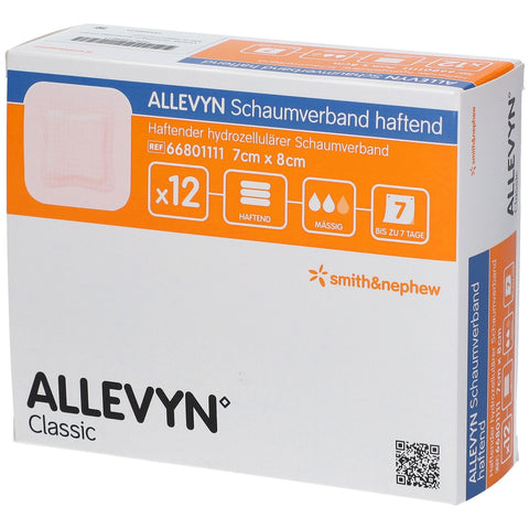 Allevyn Schaumverband 7x8 cm haftend (12 Stück)