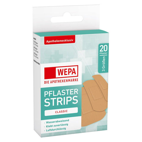 Wepa Wasserfeste Classic Pflaster, 3 Größen (20 Stück)